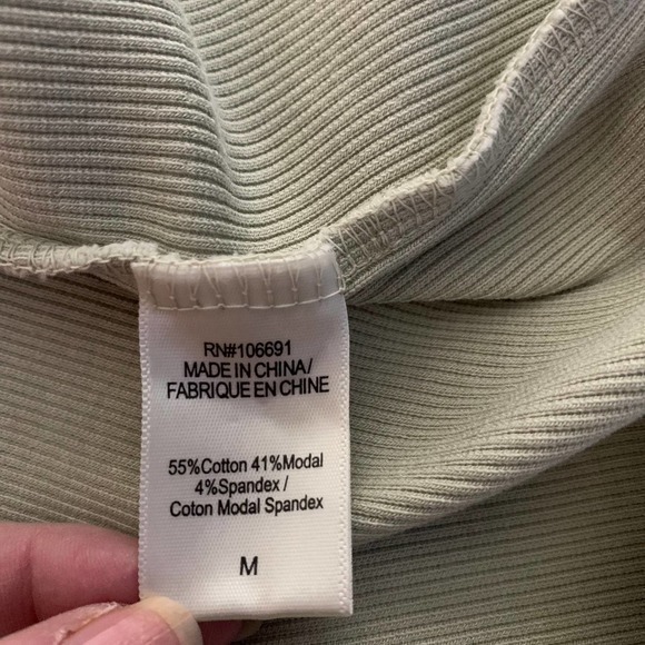 YOUNG FABULOUS & BROKE Light‎ Khaki Ribbed Bodycon Dress - Picture 9 of 9